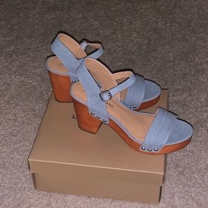 Lucky Brand Shoes - Lucky brand wood high heel sandals Lucky Brand Shoes - Lucky brand wood high heel sandals